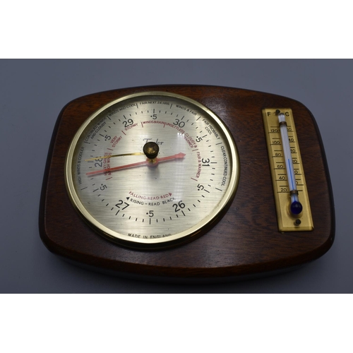 100 - Mid Century Taylor Wall Mounted Barometer and Thermometer
