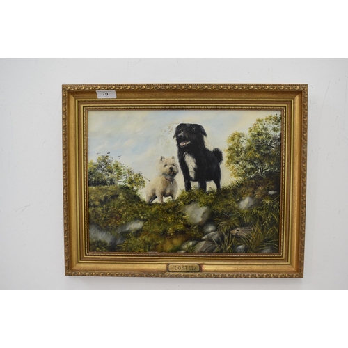 70 - W Garner Original Oil on Board entitled Lost It in Decorative Gilt Frame (19