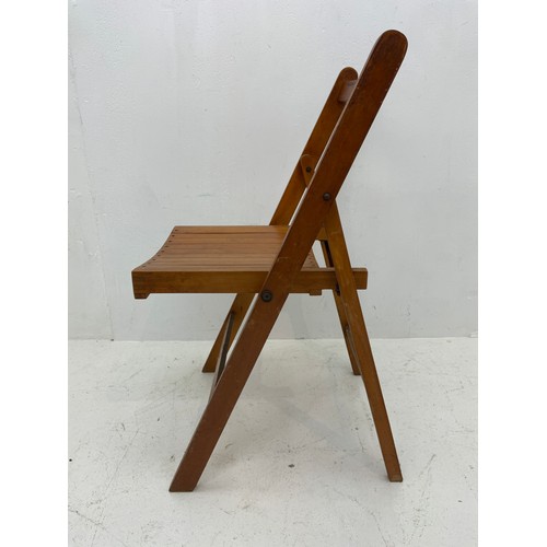 105 - Mid Century Folding Teak Garden Chair