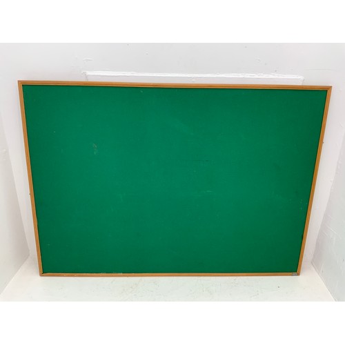 106 - Large Green Felt Wood Framed Notice Board (67