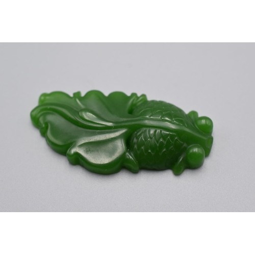 34 - Chinese Jade Fish Pendant, Lucky Charm 2