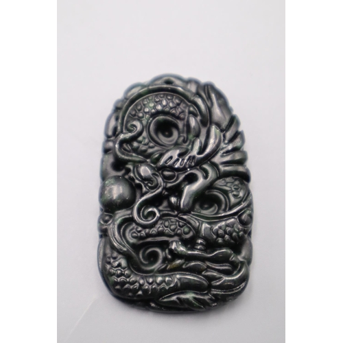 36 - Chinese Jade Lucky Dragon Pendant 2