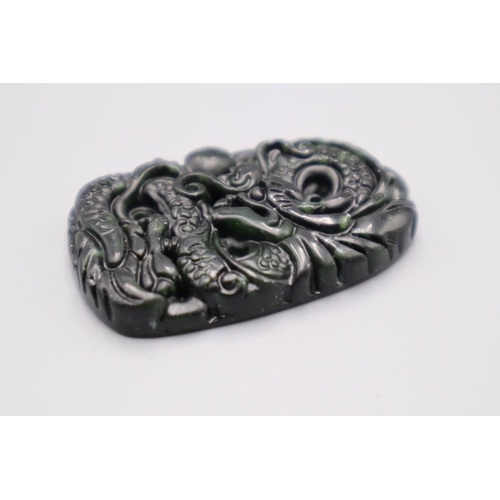 36 - Chinese Jade Lucky Dragon Pendant 2