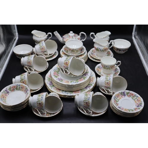 155 - Royal Albert and Paragon Country Lane Tea Set including Tea Pot, Sugar Bowls, Milk Jugs and More (Ap... 