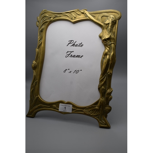 1 - Art Nouveau Style Brass Picture Frame 8