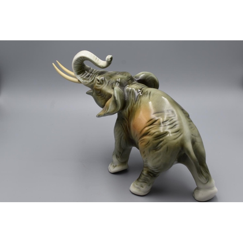 114 - Royal Dux Porcelain Elephant Figure ((6