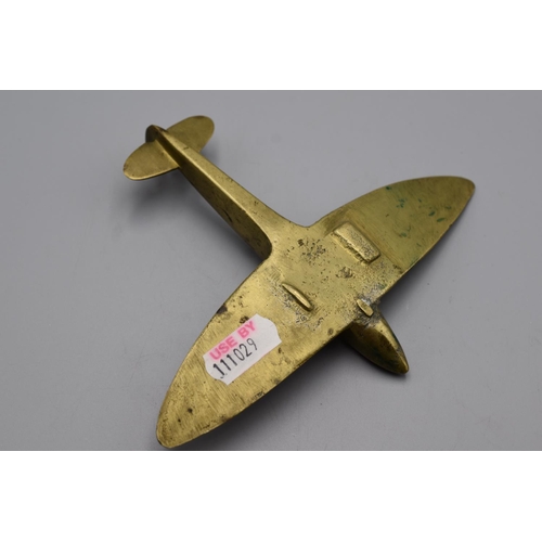 12 - Brass Model of WWII Spitfire / Hurricane (5