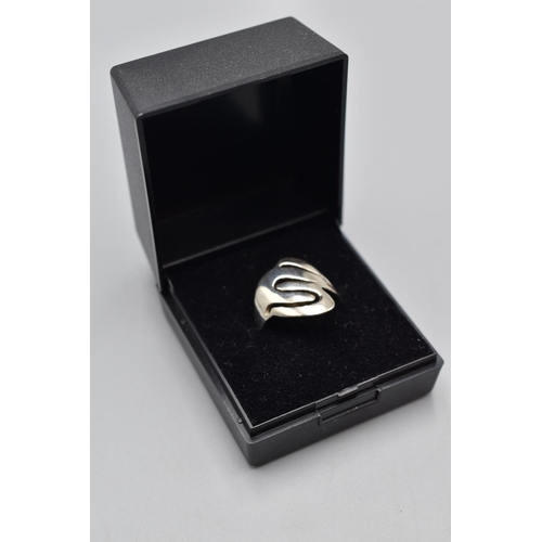 13 - Silver 925 Decorative Ring (Size N) Complete with Presentation Box