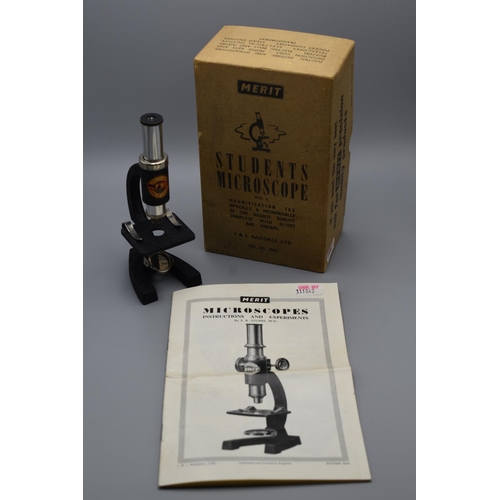 23 - Merit Students Microscope (No 2) Complete with Original Box