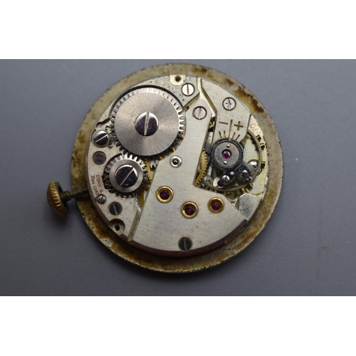 43 - Technos Watch Head in Gold 375 Case (Spares or Repairs)