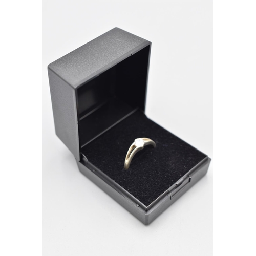 7 - Silver 925 Single Stone Ring (Size M) Complete with Presentation Box