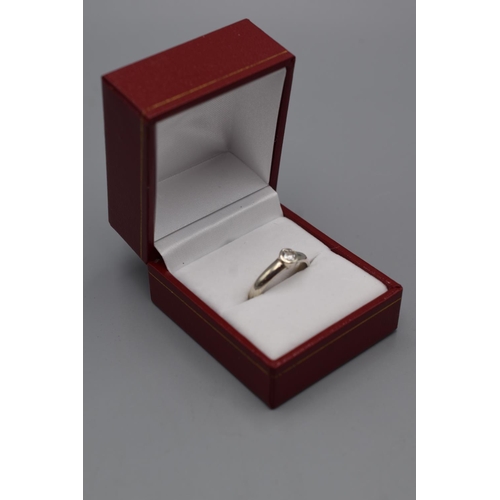 8 - Silver 925 6 Stoned Ring (Size P) Complete with Presentation Box