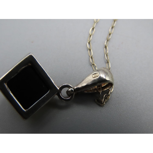 74 - Silver 925 Tigers Eye Style Pendant Necklace Complete with Presentation Box