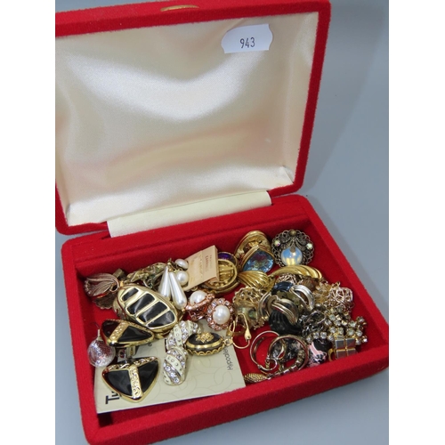 75 - Approx 18 Pairs of of Vintage Clip on Earrings complete with Case