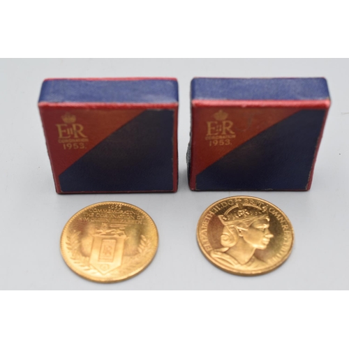 82 - Two 1953 Coronation Medals Issued by Rolls Royce