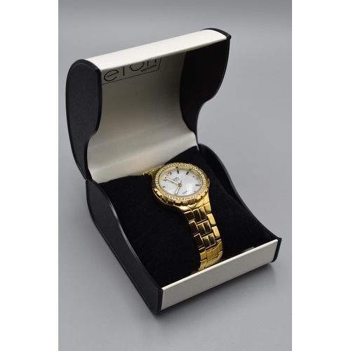 84 - Ladies Diamante Encrusted Eaton Watch in original box