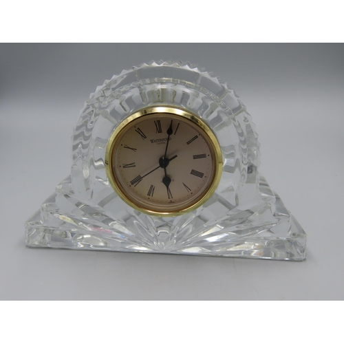 103 - Waterford Crystal Mantle Clock approx 7