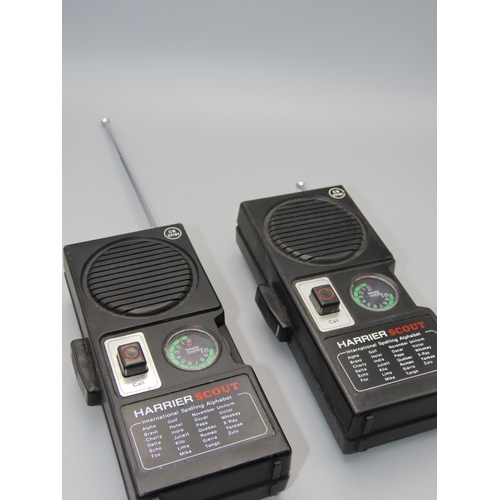 618 - Pair of Early  Harrier Scout Cb Radio Walki Talkies 27/81 Wavelength (untested)