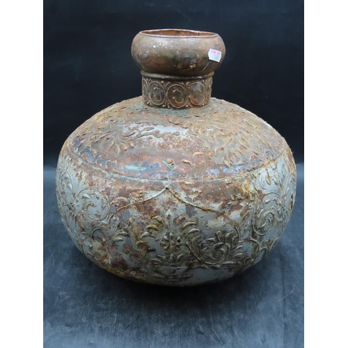 625 - Decorative Hand made indian style Tin Vase 14