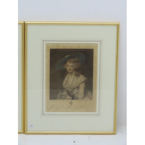 186 - Two Original Framed and Glazed Colour Prints taken from the Engraving by F Bartolozzi R.A.Engraver t... 