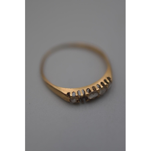 12 - Antique unmarked Gold and Diamond Ring (Size N)