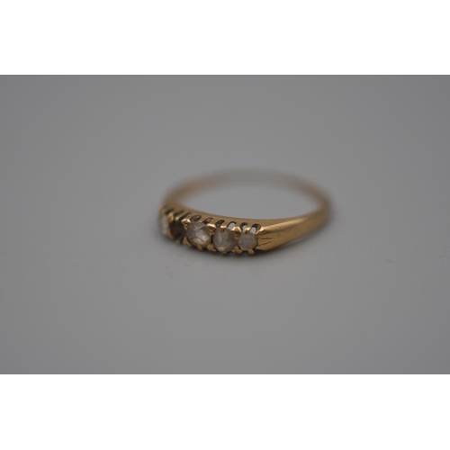 12 - Antique unmarked Gold and Diamond Ring (Size N)