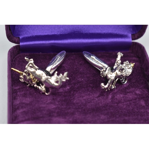 39 - Jewel House Collection - Unicorn and Lion Cufflinks