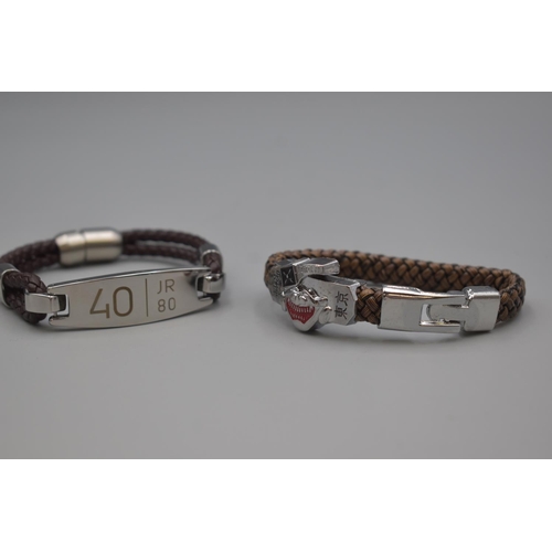 42 - Two Designer Leather Bracelets