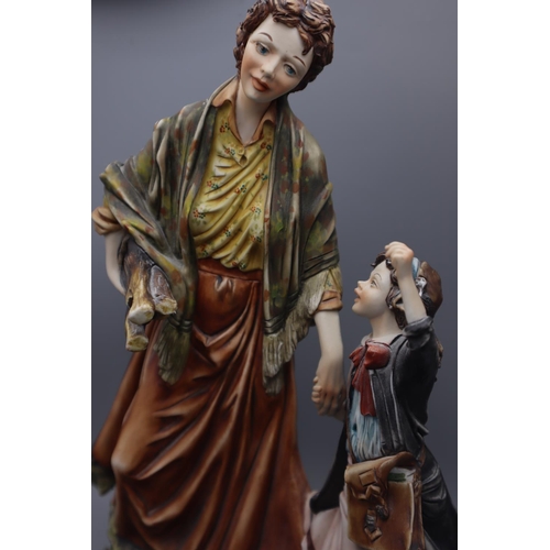 60 - Capo Di Monte Ritorno dascuola Mother and Girl Figurine (13