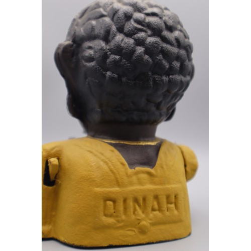 104 - Cast Metal Dinah Money Box (6.5