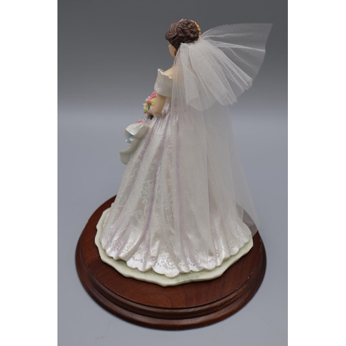 117 - Leonardo Collection 1995. The Bride on Wood Plinth. Approx 9 inches tall