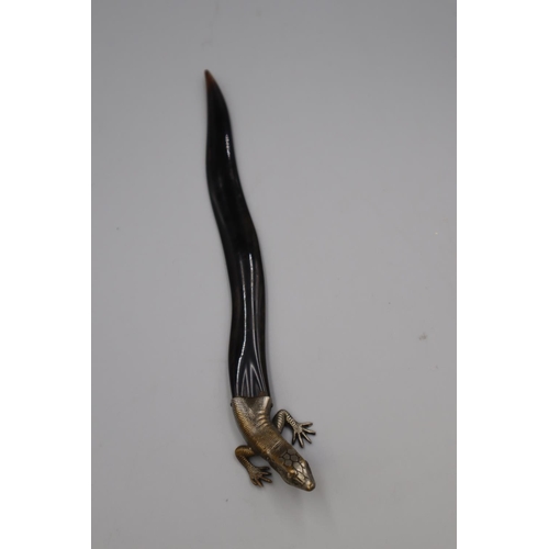 150 - Vintage Lizard themed Letter Opener