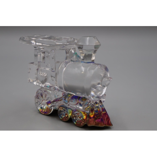 151 - Crystal Glass Train with Rainbow effect approx. 2.5