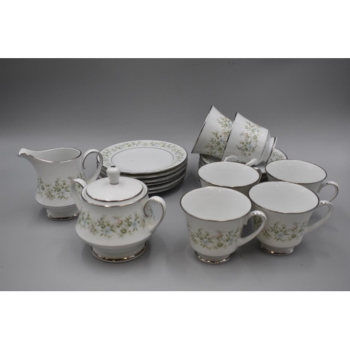 226 - Noritake Savannah Six Cup Coffee Set includes Milk Jug and Sugar Bowl