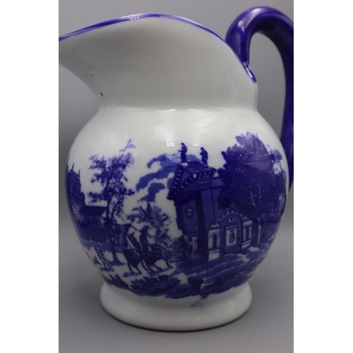 173 - Classical Blue and White Jug approx. 9.5