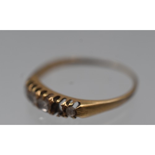 12 - Antique unmarked Gold and Diamond Ring (Size N)