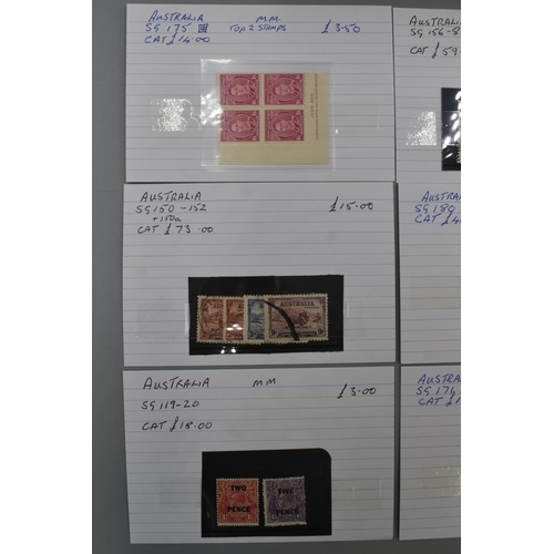 6 - Large Selection of Both Mint and Used Australian Stamps Dating From 1913 to 2017 Approx Retail Value... 