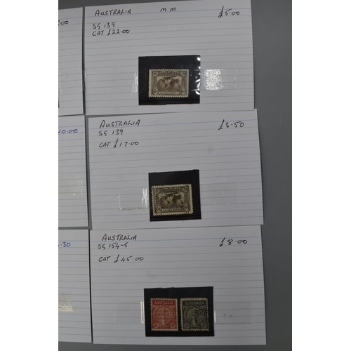 6 - Large Selection of Both Mint and Used Australian Stamps Dating From 1913 to 2017 Approx Retail Value... 