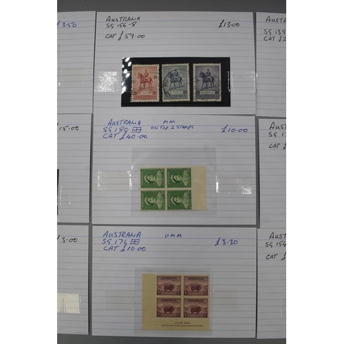 6 - Large Selection of Both Mint and Used Australian Stamps Dating From 1913 to 2017 Approx Retail Value... 