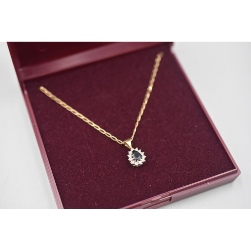 14 - Hallmarked Gold 375 Pendant and Chain in Presentation Box