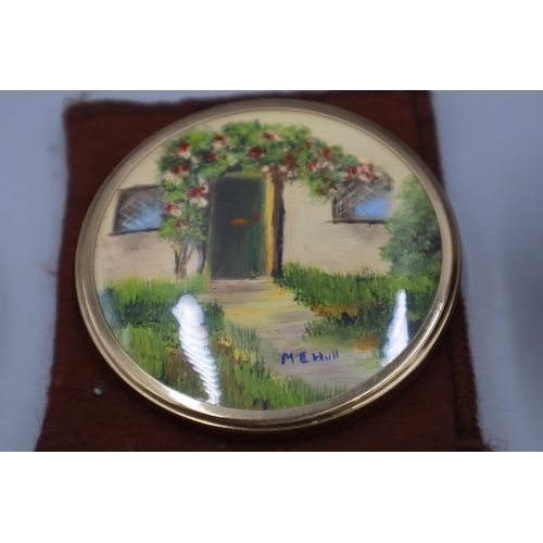 32 - Selection of Hand Painted Trinket Boxes and two Decorative Gilded Mirrors