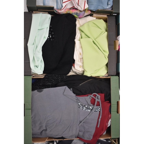 540 - Eight Boxes of Mixed Ladies Clothing including Nike