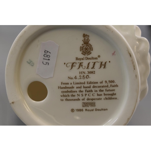 86 - Two Royal Doulton Figures including Faith and Anna (Tallest 9