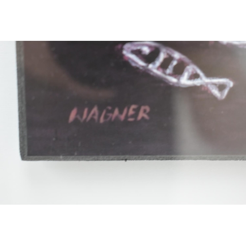 221 - Framed and Glazed African Picture on Board Signed Wagner approx. 13