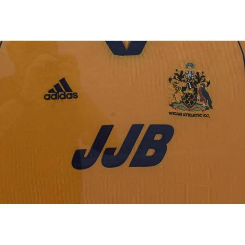 227 - Signed Wigan Athletic JJB Football Shirt in Framed and Glazed Mount (27