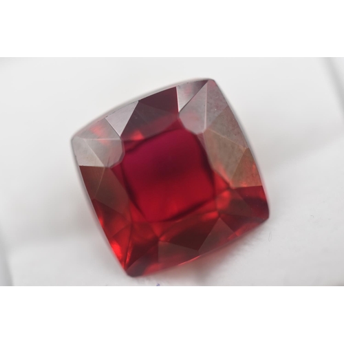 10 - Natural Red Cushion Cut Ruby (11.07ct) Complete with Certificate of Authebnticity