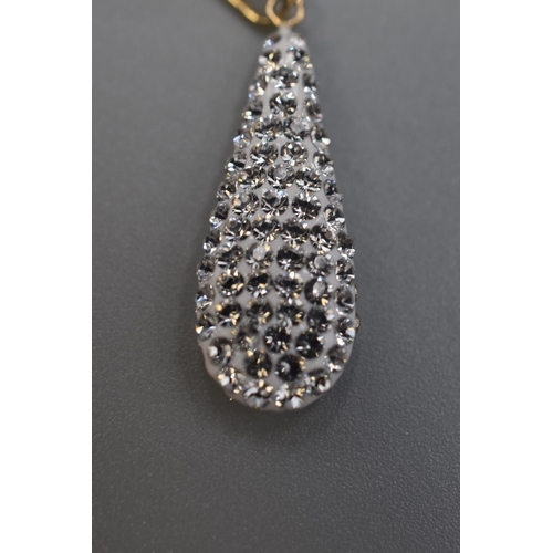 17 - Evoke 9ct Gold Necklace Pendant with Swarovski Crystal's complete with Presentation Box