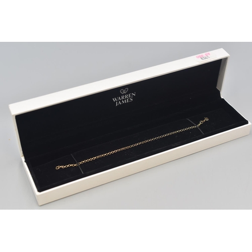 28 - Hallmarked Gold 375 Bracelet Complete with Presentation Box (1.5 grams)