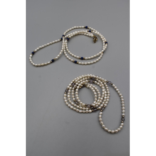 35 - Two Simulated Pearl Necklaces