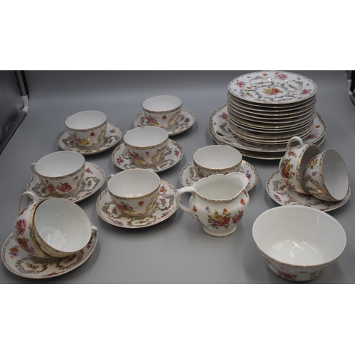 187 - German Porcelain Tea Set Comprising of 33 Pieces including Milk Jug, Sugar Bowl Cups, Saucers and Mo... 